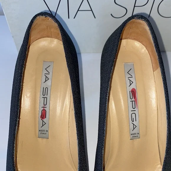 Via Spiga Vintage Block Heels Black Size 6.5 - Picture 5 of 8